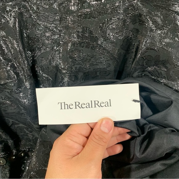 $2700 LANVIN Black Woven Crew Neck A-Line Black Dress Paris France100%silk 38 - Picture 5 of 12